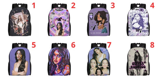 Custom Olivia Rodrigo Anime Posters Backpack for College and School