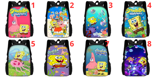 Child School Anime SpongeBob Kawaii Backpack