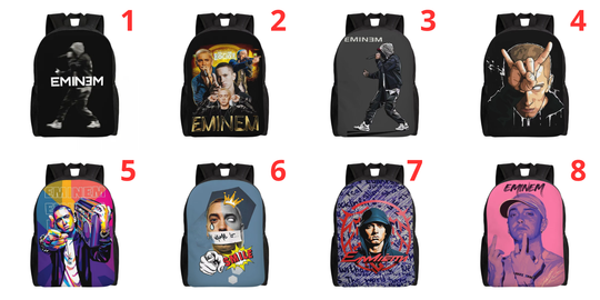 Eminem Music Album Travel Backpack for Students and Music Lovers