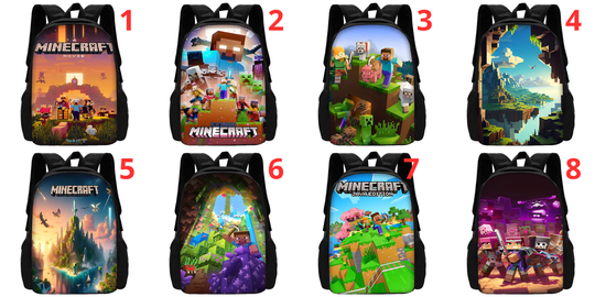 Minecraft Child School Cartoon Backpack