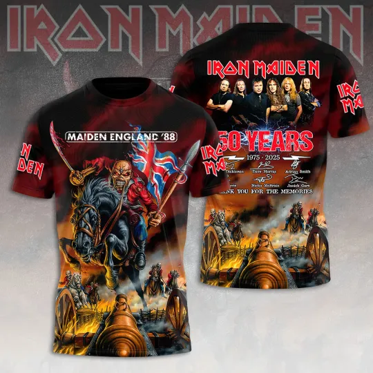 Iron Maiden Run For Your Lives World Tour 2025 3D T-Shirt