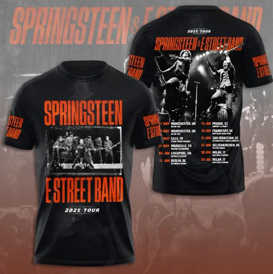 Bruce Springsteen & E Street Band 2025 World Tour 3D T-Shirt