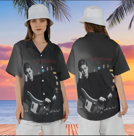 P McCartney All the Best! 1987 Album Hawaiian Shirt
