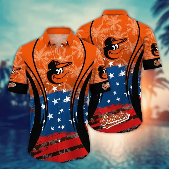 Baltimore Orioles Tropical Hawaiian Shirt