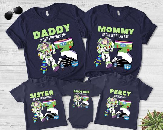 Toy Story Birthday Party Tee, Buzz Lightyear Birthday Boy Tee, Toys Story Birthday Tee for Family, Personalized Birthday Boy Shirts