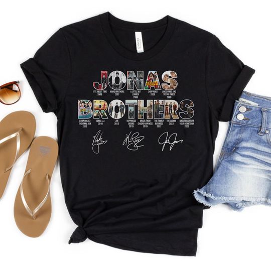 Albums Jonas Brothers Shirt PNG, Living The Dream Tour 2025 Shirt, Nick jonas Pop Band Shirt, Merchandise Shirt, Jonas Tour Gifts For Her