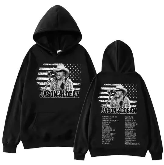 Jason Aldean 2025 Full Throttle Tour Double-Sided Hoodie