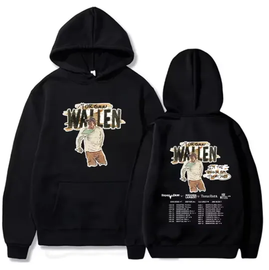 Wallen Western Country Music Tour 2025 Double Sided Hoodie
