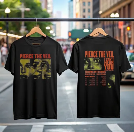Pierce The Veil I Can’t Hear You Tour 2025 Double-Sided T-Shirt