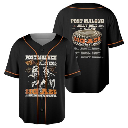 Vintage Post Malone Tour Jersey, Big Ass Stadium Tour, Posty 2025 Tour, Jelly Roll Jersey, Posty Tour Merch,Country music
