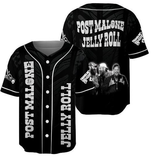 Post Malone Jelly Roll Vintage Jersey, Concert Tour Music Western 2025