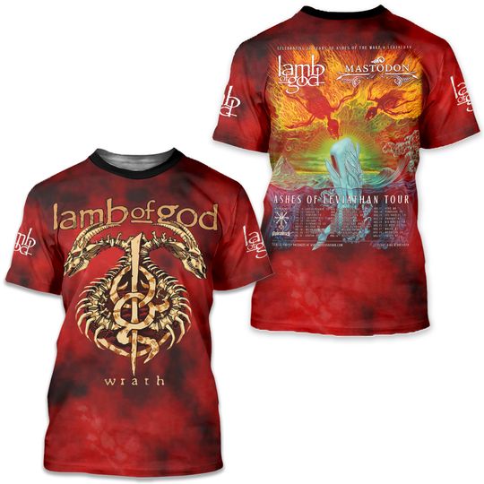 Lamb Of God Wrath Ashes Of Leviathan Tour 2024  T-Shirt
