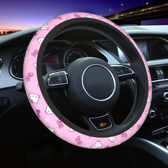 Hello Kitty Cartoon Disney Steering Wheel Cover