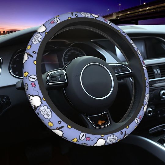 Cute Pochacco Pattern Disney Steering Wheel Cover