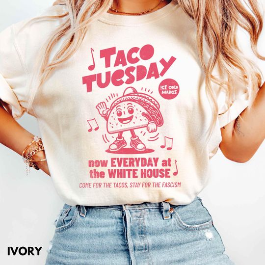 Anti Trump Shirt, Let's Go TACO Comfort Colors Tshirt Funny Protest T-Shirt, Fuck Trump FDT Shirt, Anti-MAGA Resist Shirt Funny Tariffs Tee