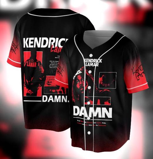 Limited Vintage Kendrick Lamar Jersey, K Dot Tee, Kendrick Bootleg 90s retro Rapper Jersey Fan Merch