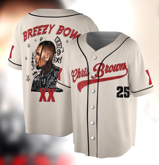 Breezy Bowl XX Tour 2025 Concert Jersey, Chris Brown Shirt