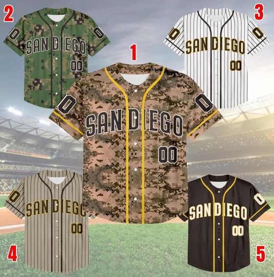 Customized San Diego Baseball Team Baseball Jersey, Personalized Name And Number Jersey, Padres Fans Jersey, Game Day Jersey