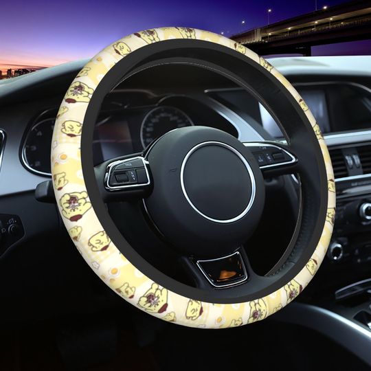 Pom Pom Purin Car Steering Wheel Cover