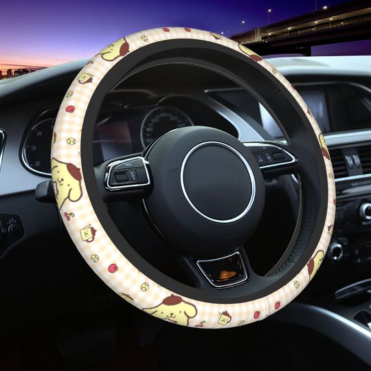 Car Steering Wheel Cover Cartoon Pom Pom Purin