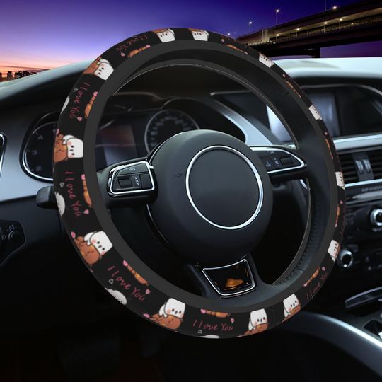 Love Bubu Dudu Car Steering Wheel Cover