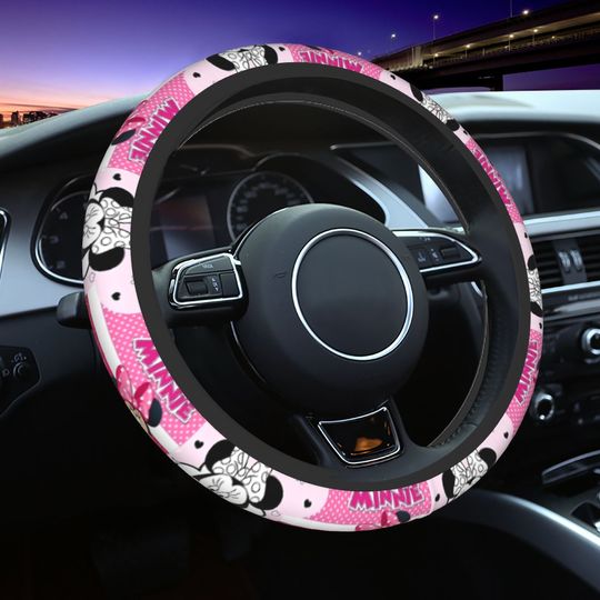 Discover Car Steering Wheel Cover Mickey Minnie Cartoon