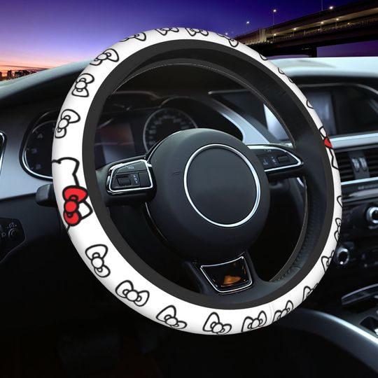 Hello Kitty Cartoon Car Steering Wheel Cover