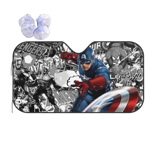 Captain America Hero Car Sunshade