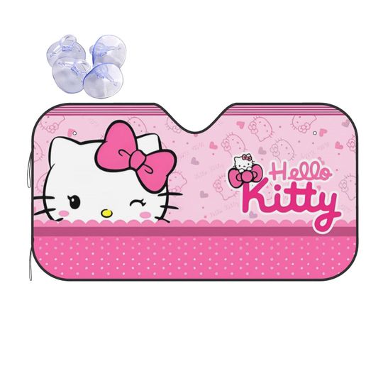 Hello Kitty Cartoon Fashion Car Sunshade
