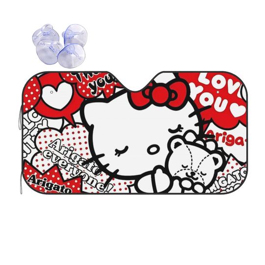 Hello Kitty Cartoon Funny Car Sunshade