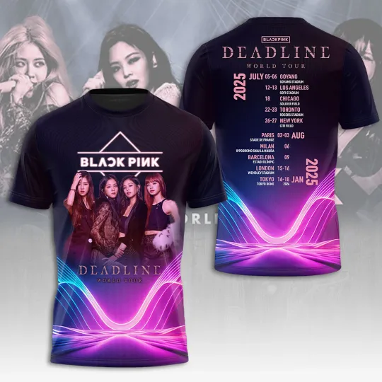 Blackpink Deadline World Tour 2025 Limited Edition T-Shirt-Inspired Gift For Fan