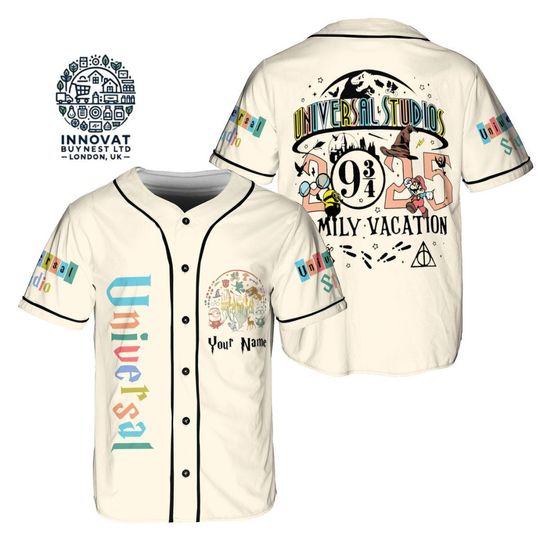 Retro Disney Universal Studios 2025 Baseball Jersey, Universal Studios Family Vacation Shirt, Universal Orlando Shirt, Universal Studios Era
