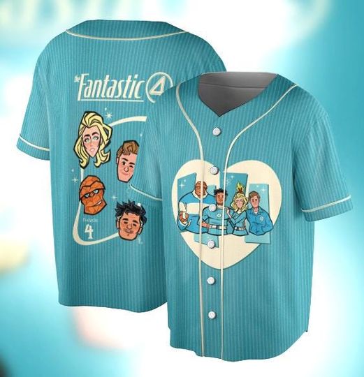 The Fantastic Four First Steps Baseball Jersey, Disneyland Fantastic Four Jersey, Avengers Superhero Studio Jersey
