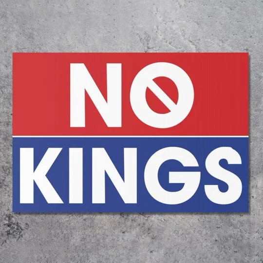 No Kings Rebellious Magnet | Political Protest Car Magnet| Resist Sign