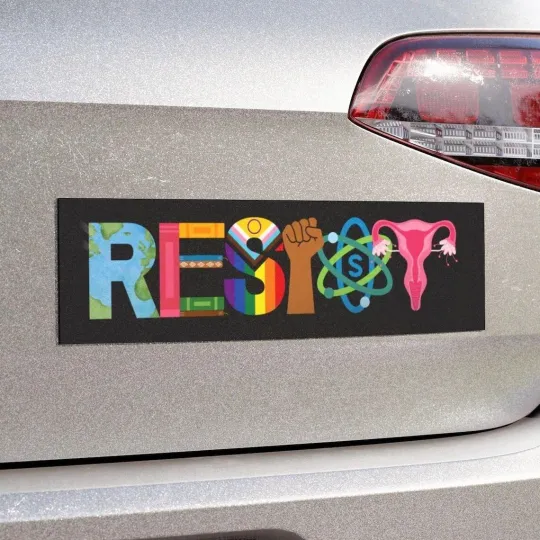 Resist Car Magnet Magnet, Banned Books BLM Reproductive LGBT Rights