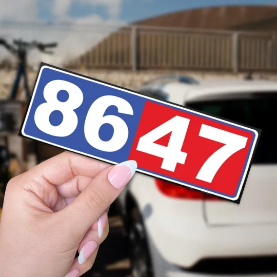 8647 Anti Trump Car Magnet
