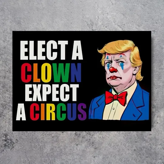 Elect a Clown Magnet | Anti Trump Funny Car Magnet Political