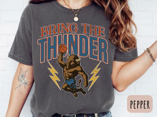 Oklahoma City Thunder Basketball T-Shirt, Vintage OKC Fan Tee, Playoff Graphic Shirt