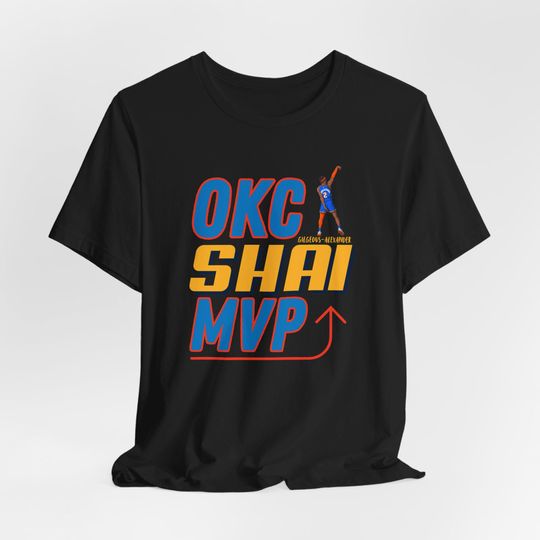 OKC Shai MVP Tee - Oklahoma City Thunder T-Shirt, Sports Fan Gear, Retro Style, Basketball, SGA