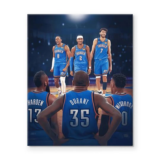 Thunder Legends vs Rising Stars NBA Poster - Unframed Wall Art