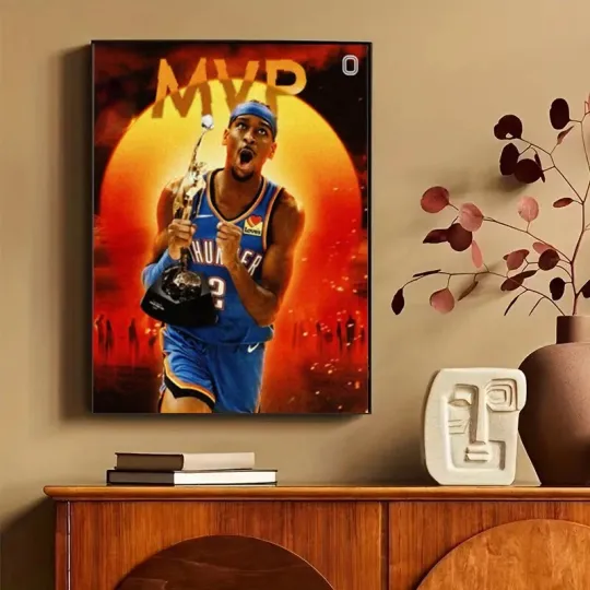 SGA MVP Shai Gilgeous Alexander OKC NBA 2025 MVP Most Valuable Player Poster