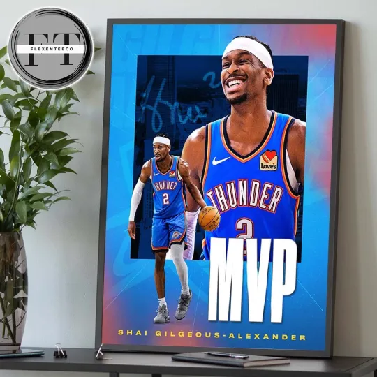 NEW Shai Gilgeous-Alexander From OKC Team Thunder Has Been MVP 2024-25 Poster