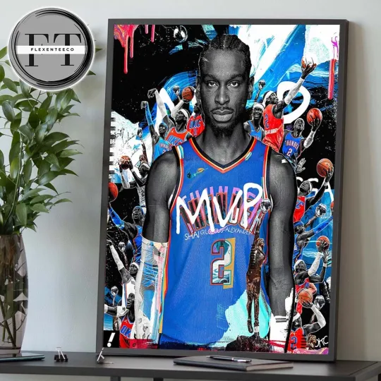 NEW Shai Gilgeous-Alexander Of The OKC Team Thunder Has Been MVP 2024-25 Poster