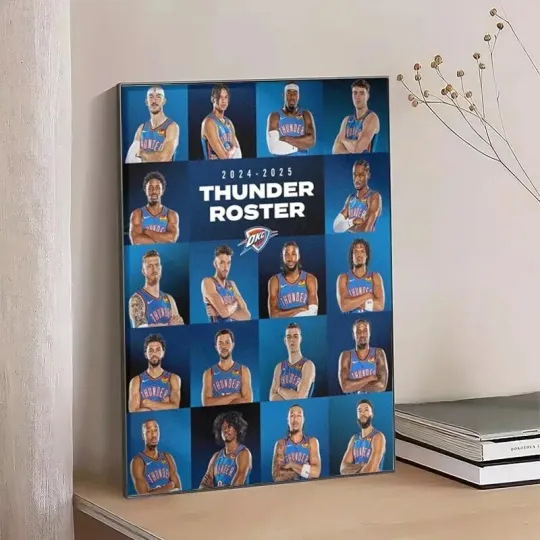 OKC Thunder Roster 2024-2025 Team Up Poster