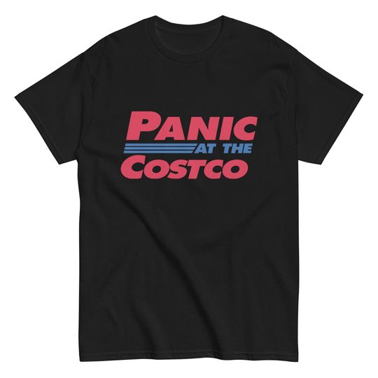 Panic at the Costco Shirt | Funny Grocery Store Parody Tee | Meme Band Mashup Shirt
