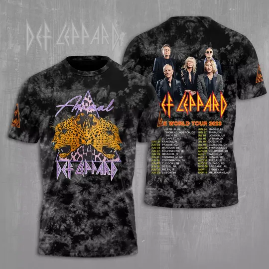 Def Leppard The Word Tour 2023 Music Rock Band 3D shirt Gifts Fan