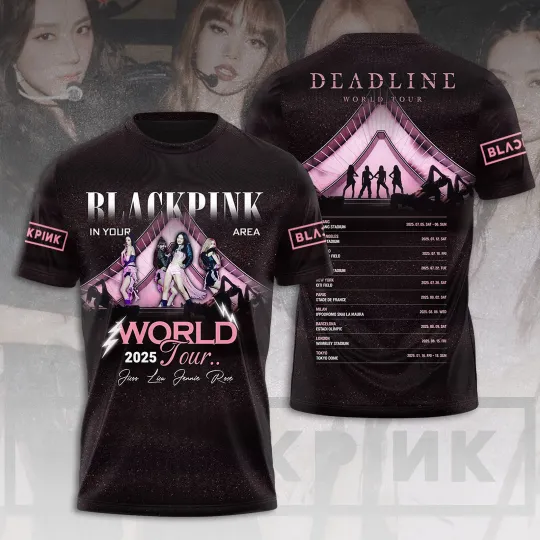 Blackpink Deadline World Tour 2025 Limited Edition T-Shirt