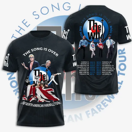 The Who 3D T-shirt The Song Is Over The North American Farewell Tour 2025