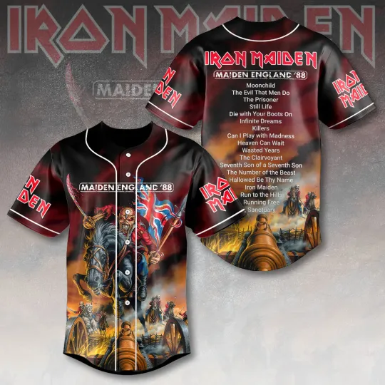 Iron Maiden Inspired Run For Your Lives World Tour 2025 Licensed Baseball Jersey