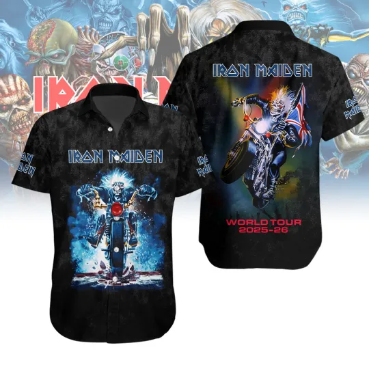 Iron Maiden Inspired Run For Your Lives World Tour 2025 Hawaiian shirt